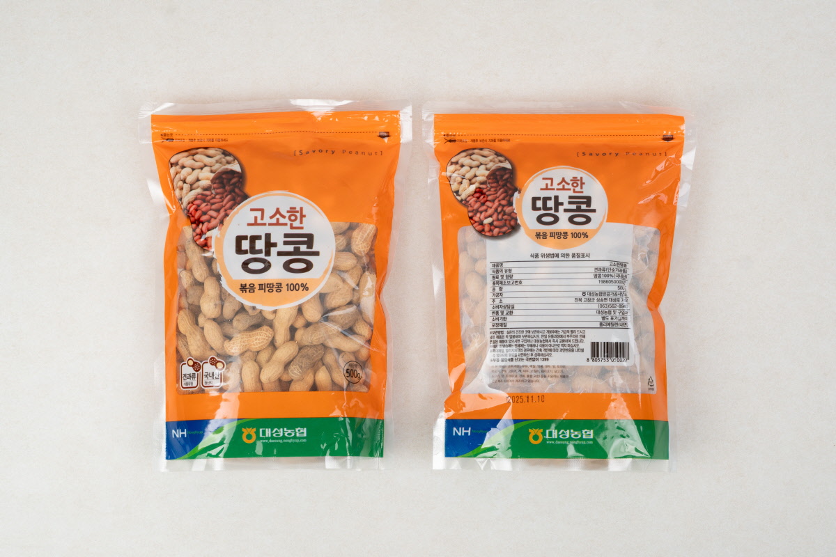 대성농협 고소한 땅콩 볶은 피땅콩 500g 국내산 패키지 상세