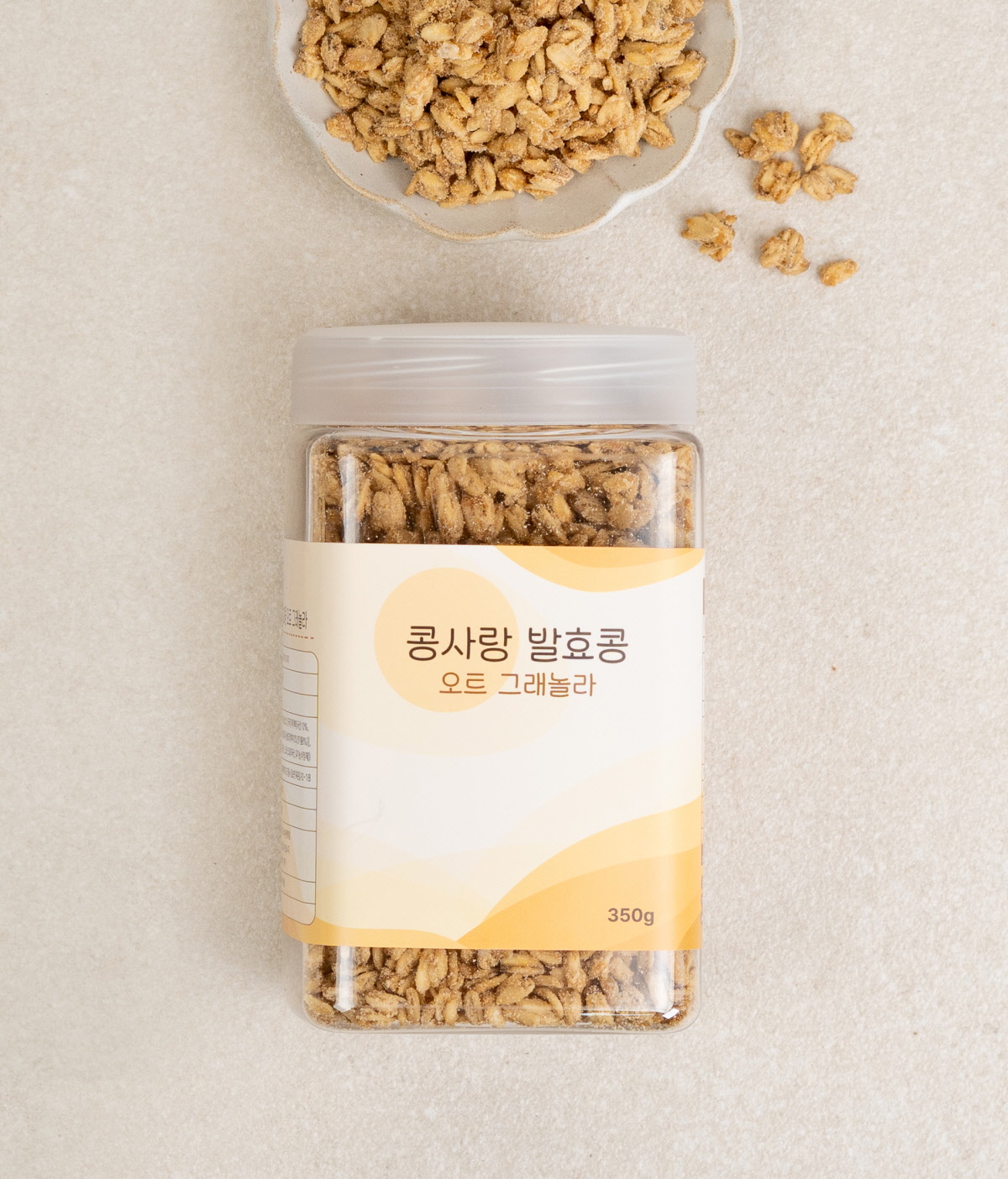 콩사랑 발효콩 오트 그래놀라 350g 제품 이미지, 유기농 귀리와 발효콩으로 만든 건강 간식