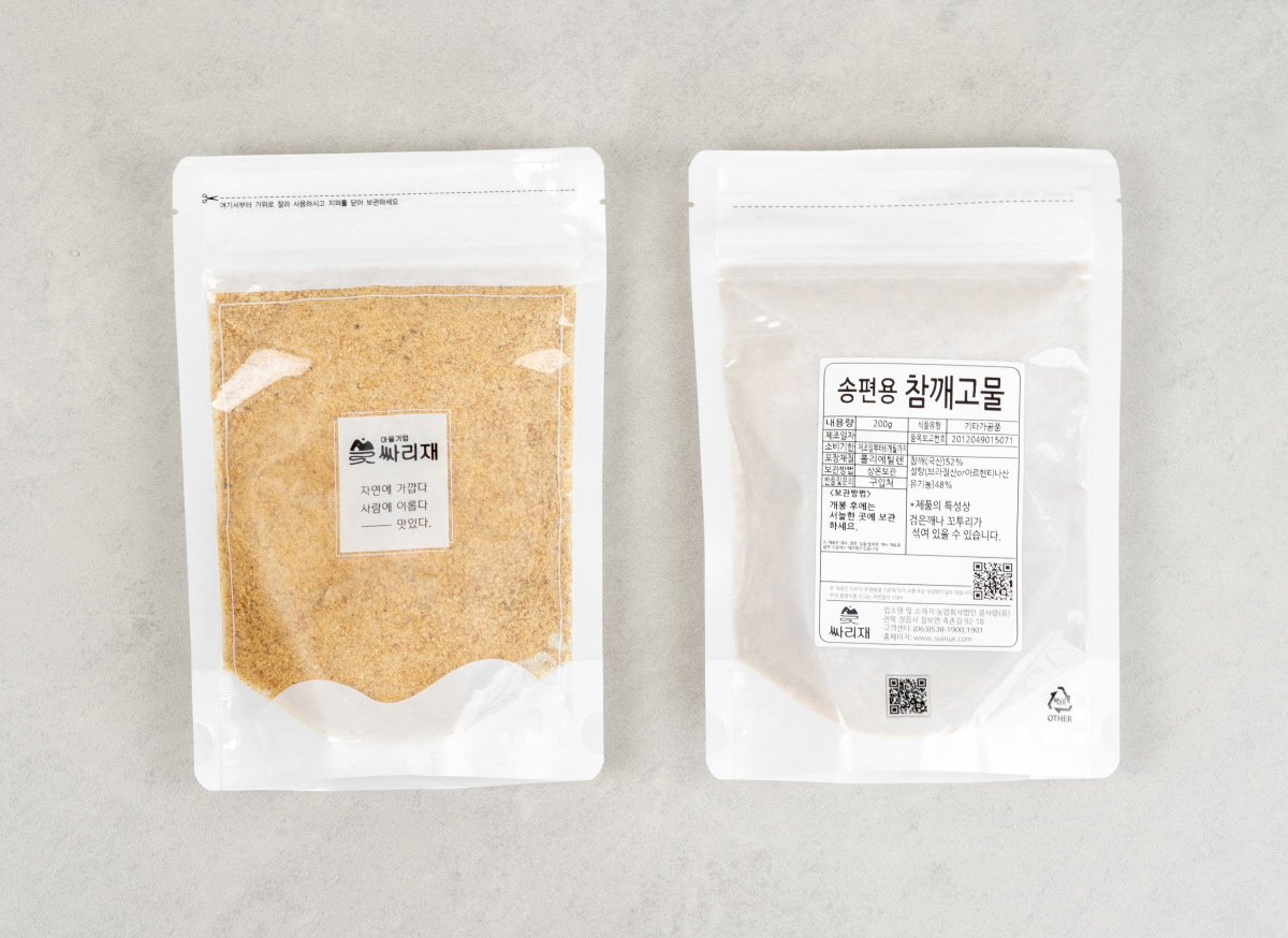 송편용 참깨고물 200g 1봉 지퍼백 포장 제품 구성