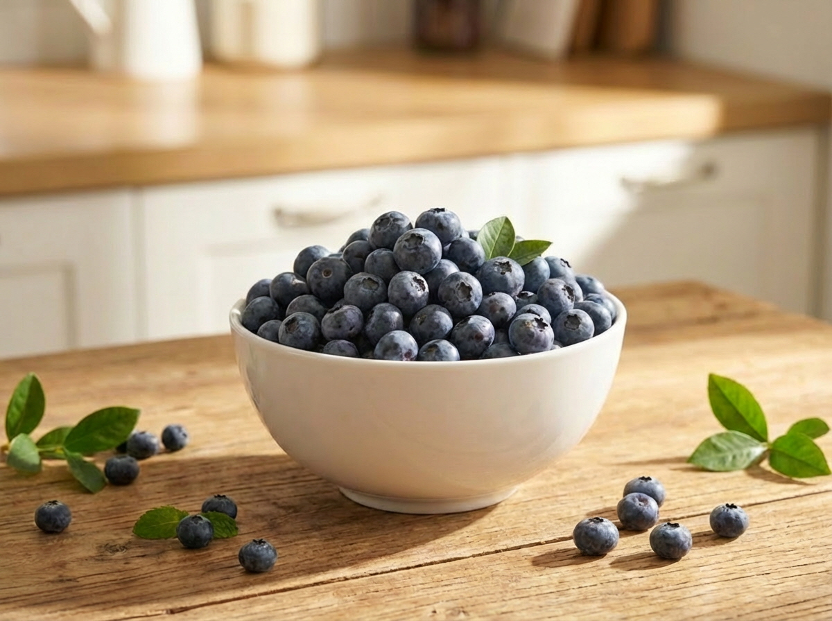 진한 초록빛 유기농 케일 분말을 물에 타 만든 녹즙이 투명한 유리잔에 담긴 모습